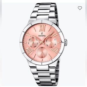 Women's FESTINA BOYFRIEND WATCH F16716/3 PINK STEEL STRAP,